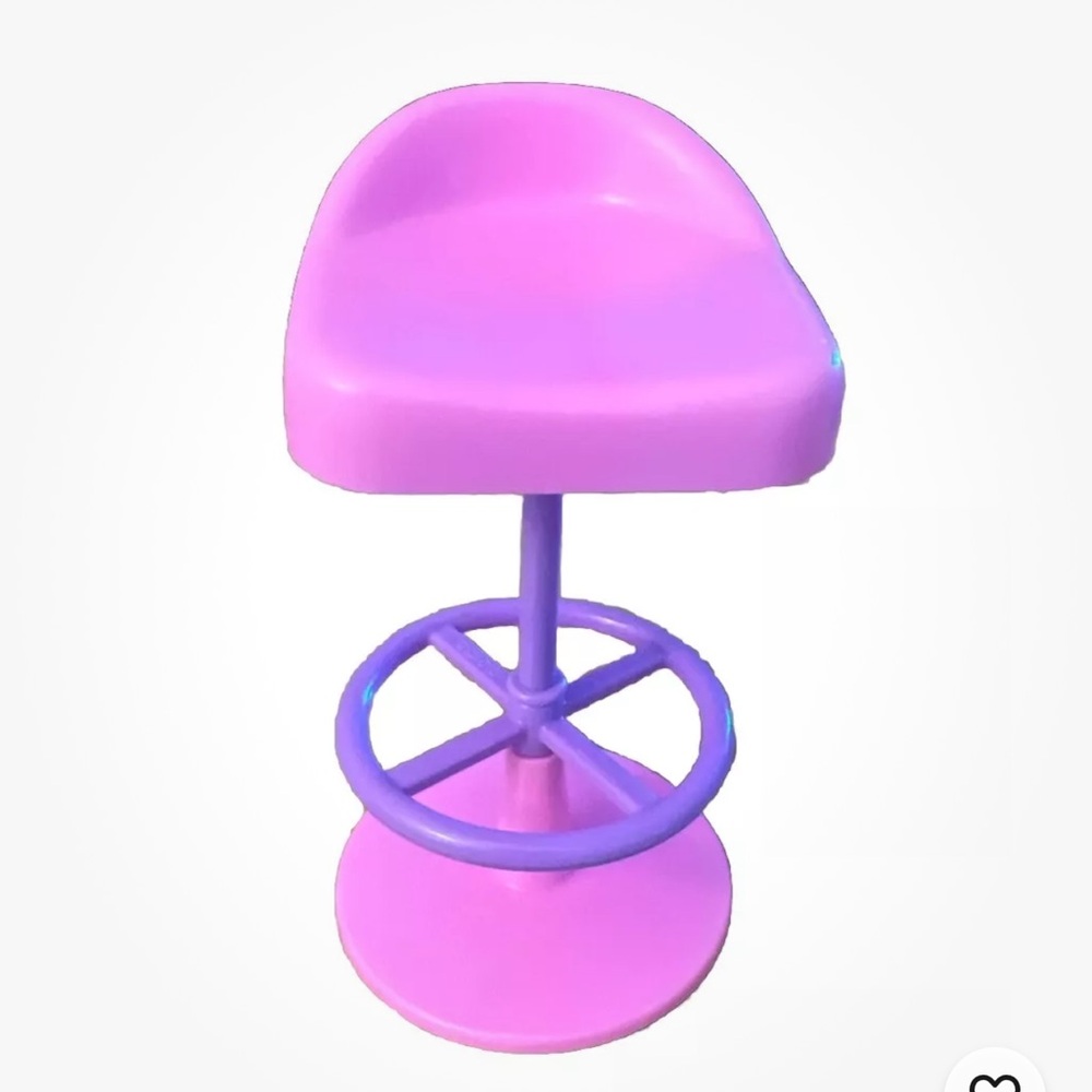 Vintage ARCO Barbie Barstool 1989 Pink Kitchen Furniture